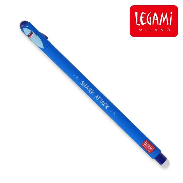 Stylo gel effaçable legami - pointe moyenne 0,7 mm, motif requin