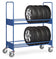 Chariot 2 étages - Charge 250 kg, 1420x600 mm