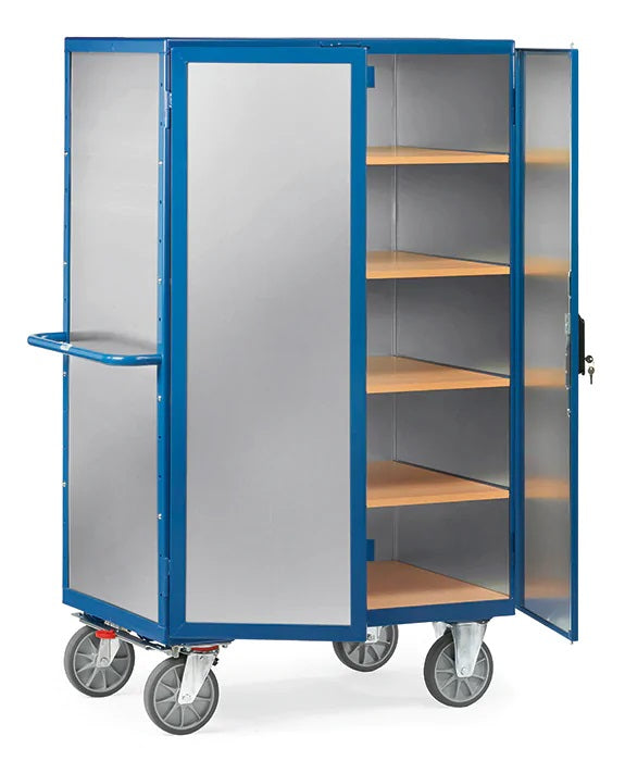Chariot à étagères sécurisé - Charge max 750 kg