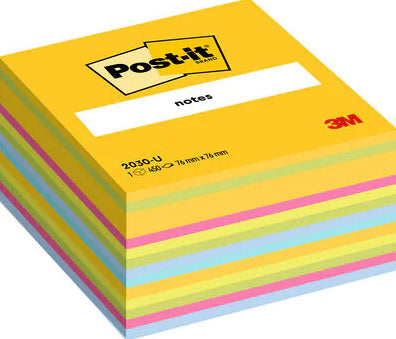 Cube de Notes Adhésives Post-it® 450F - Couleurs Énergisantes