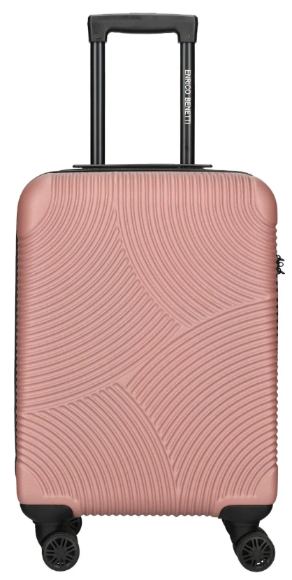 Valise cabine rigide 37l - design rose ancien