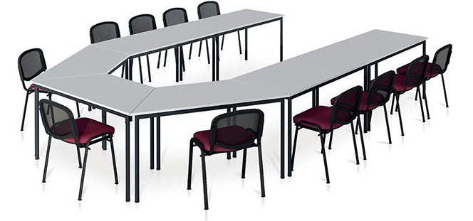 Table trapeze 120x60 grise