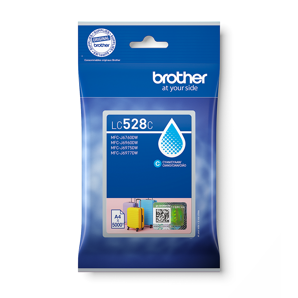 LC528C Cartouche d’encre originale très haute capacité Brother – Cyan