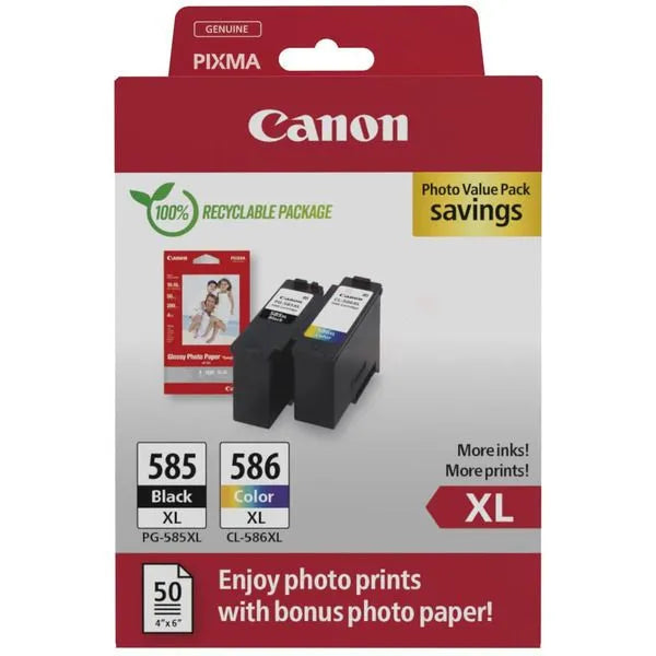 Canon PG-595 XL/CL-586 XL - multipack 2 couleurs : noire, multicouleur