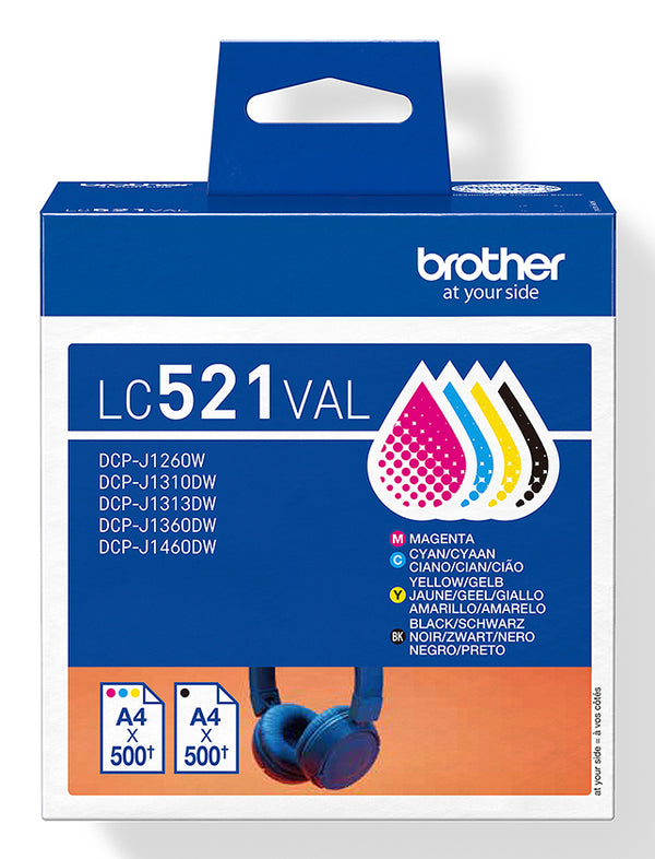 Multipack Brother lc521val - cartouches d'encre haute capacité