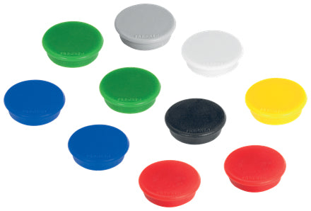 Aimant rond diamètre 25mm p/10 assorti
