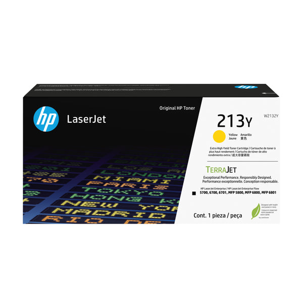 Cartouche toner HP jaune 213y - rendement élevé 12 000 pages