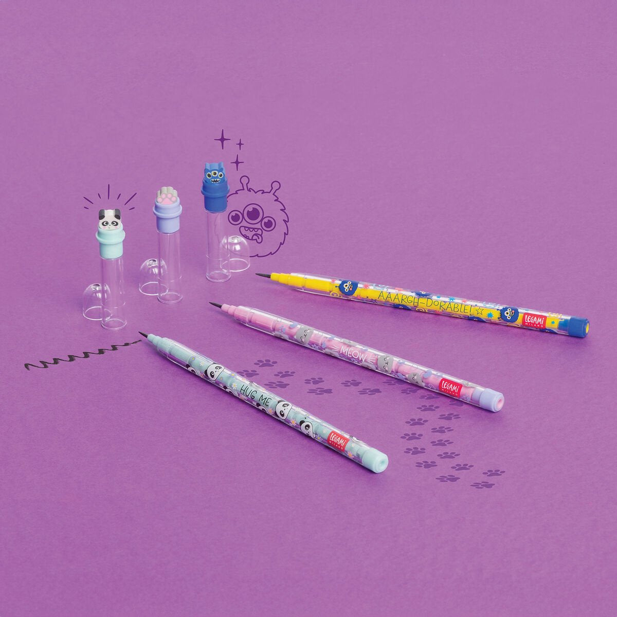 Crayon papier legami empilable avec gomme - 11 mines prêtes à l'emploi