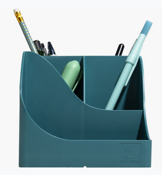 Pot crayons pen wave 5 compartiments-bleu pacifique