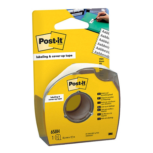 Ruban de masquage post it 658 4,2mm -1 ligne - Repositionnable et Écrivable