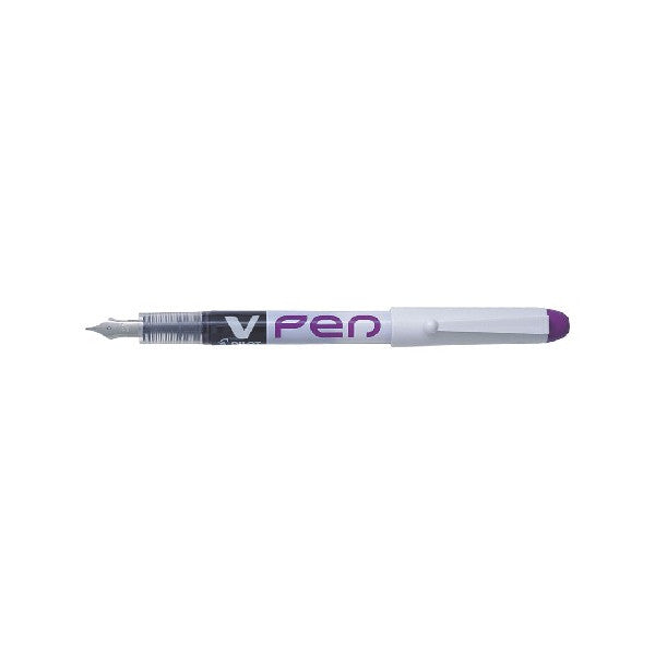 stylo plume v-pen encre effaçable violet