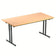 Table pliante 180x80 - plateau en hêtre, pieds métalliques