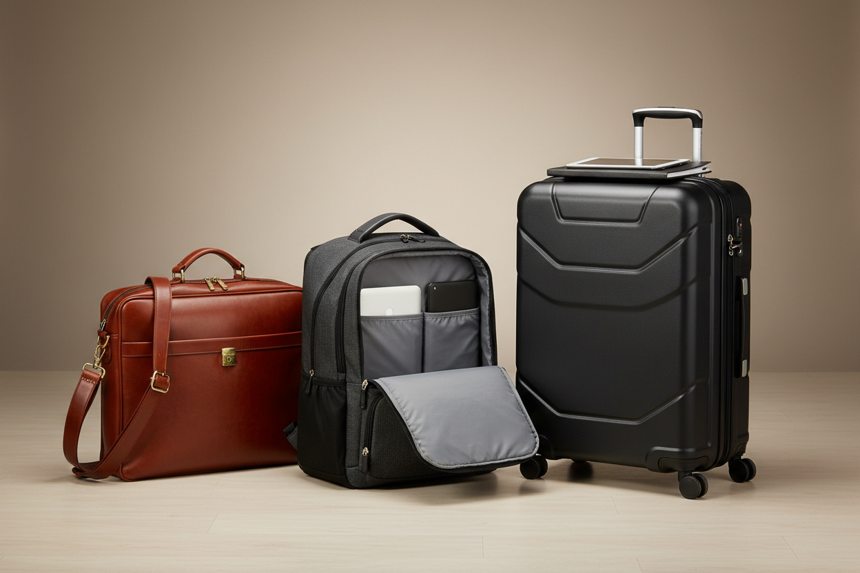 Bagagerie professionnelle : comment bien choisir entre sacoche, sac à dos et valise ?