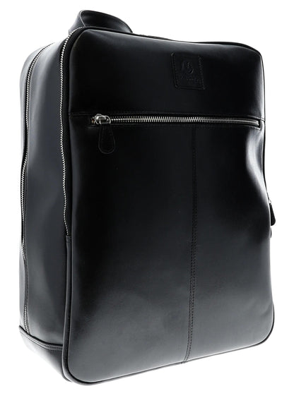 Sac à dos ordinateur - cuir noir, 15.6"