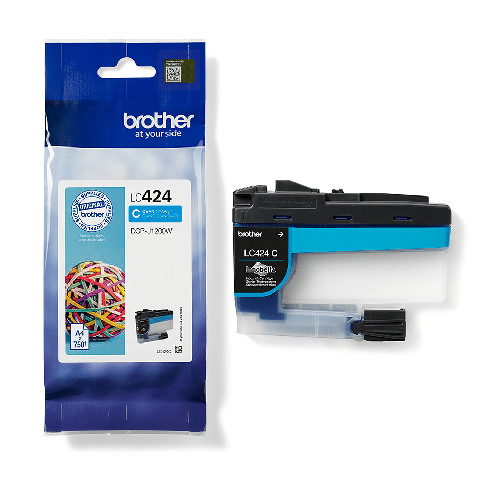 Cartouche d'encre Brother cyan LC424c - 750 pages