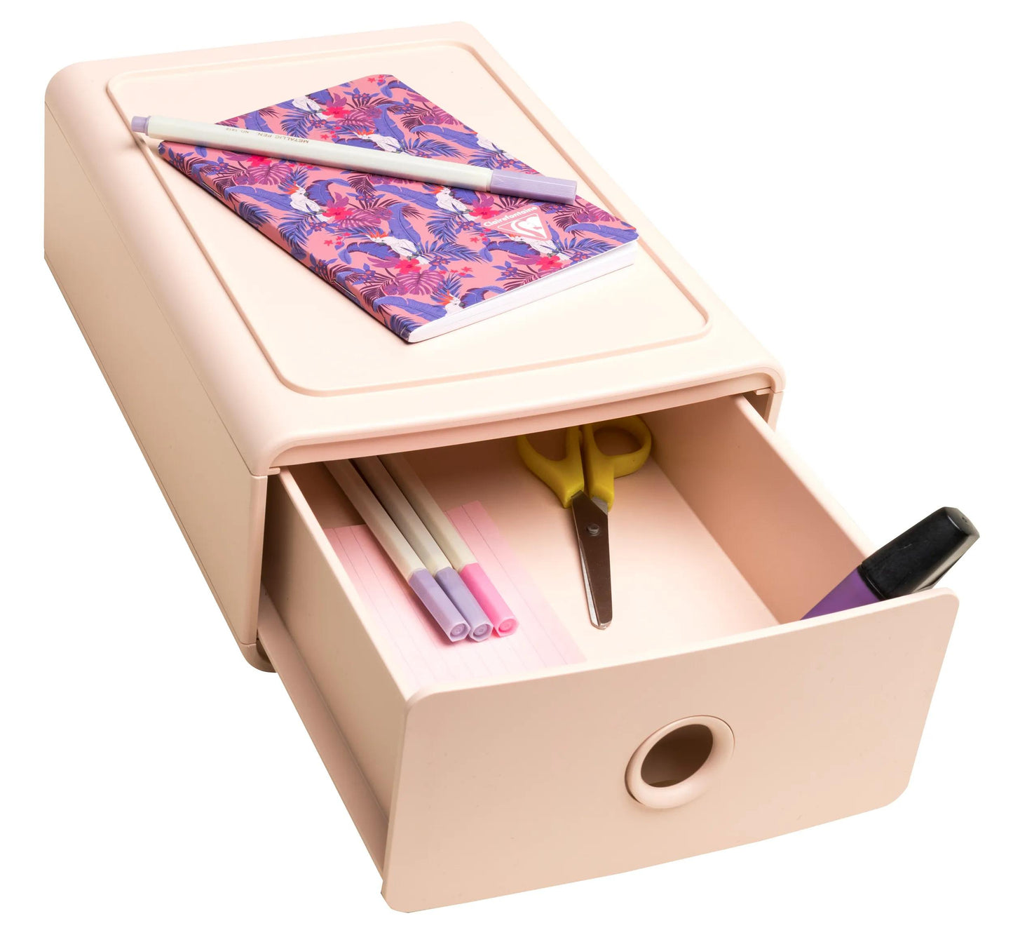 Boîte de Rangement 1 Tiroir -beige nude