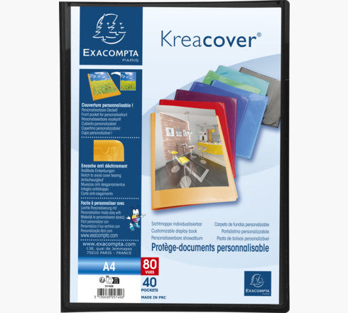 Protège document personnalisable kreacover 80 vues opaque