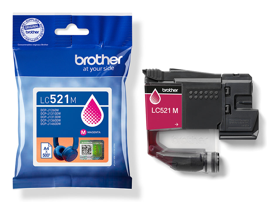 Cartouche d'encre Brother LC521m - impressions durables 500 pages