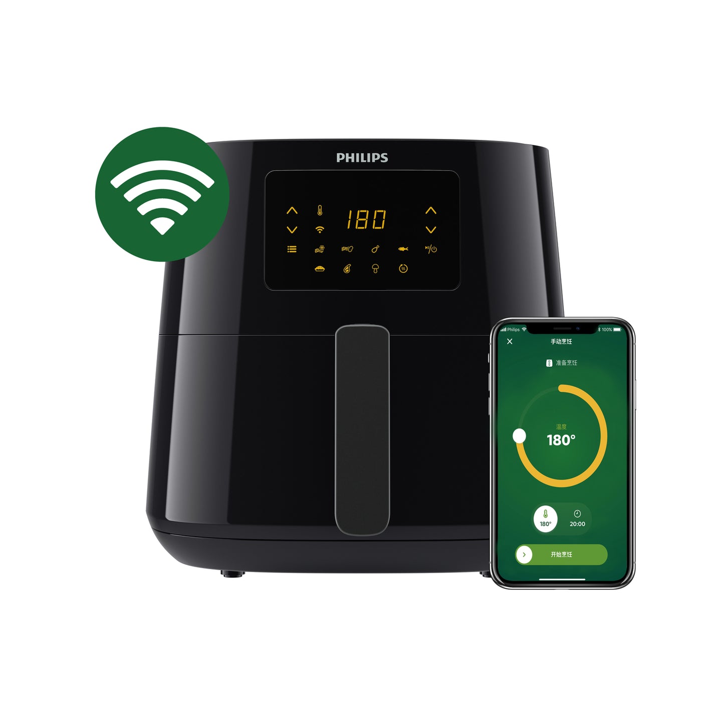Friteuse à Air XL 6.2L - Connectivité et Santé