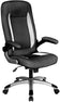 Fauteuil de direction Pierro Pu/Mesh Noir et Blanc