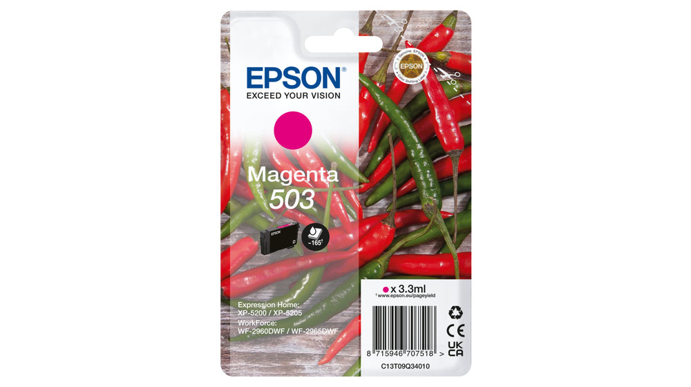 Cartouche d'encre Epson 503 magenta piment - rendement standard