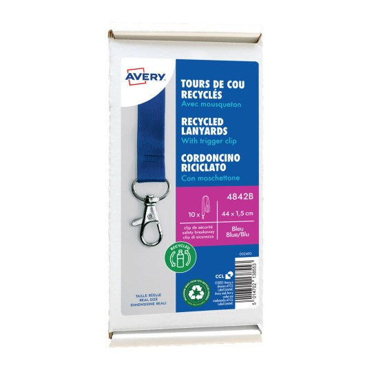 Lacet textile recyclé  p/10 bleu