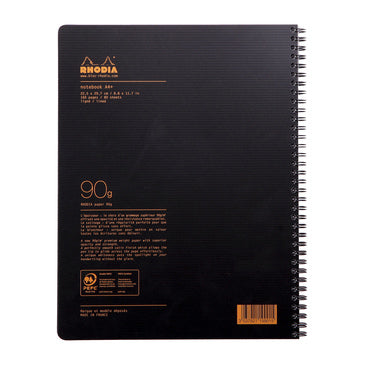 Cahier notebook rhodiactive spirale 160 pages ligné a4+