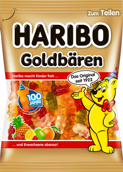 HARIBO Bonbon gélifié aux fruits Goldbären, sachet de 175 g