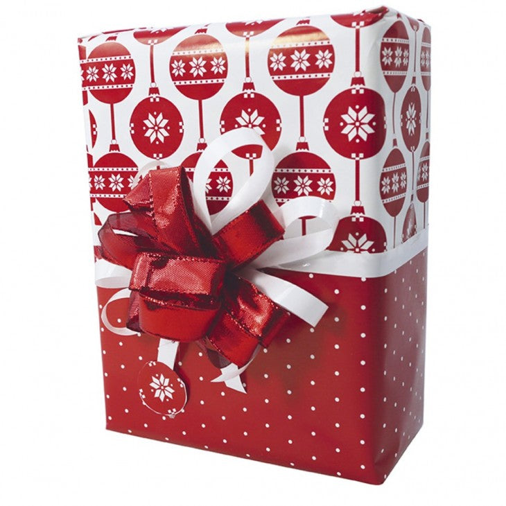 Papier emballage cadeaux  0,70x50m -poisrouge