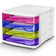 Module de classement 4 tiroirs grande contenance - multicolore
