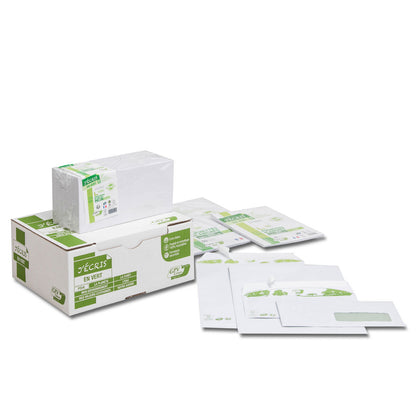Enveloppes blanc dl bdp 80g recycles b/200