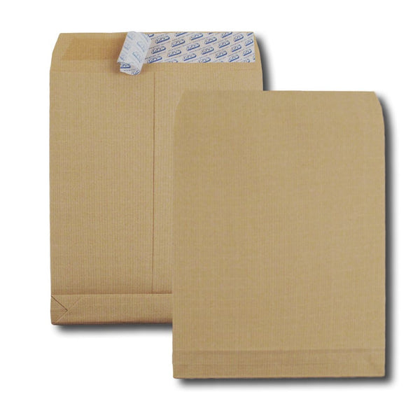 Pochettes à soufflets, C4, 229 x 324 mm, kraft armé boite de 250