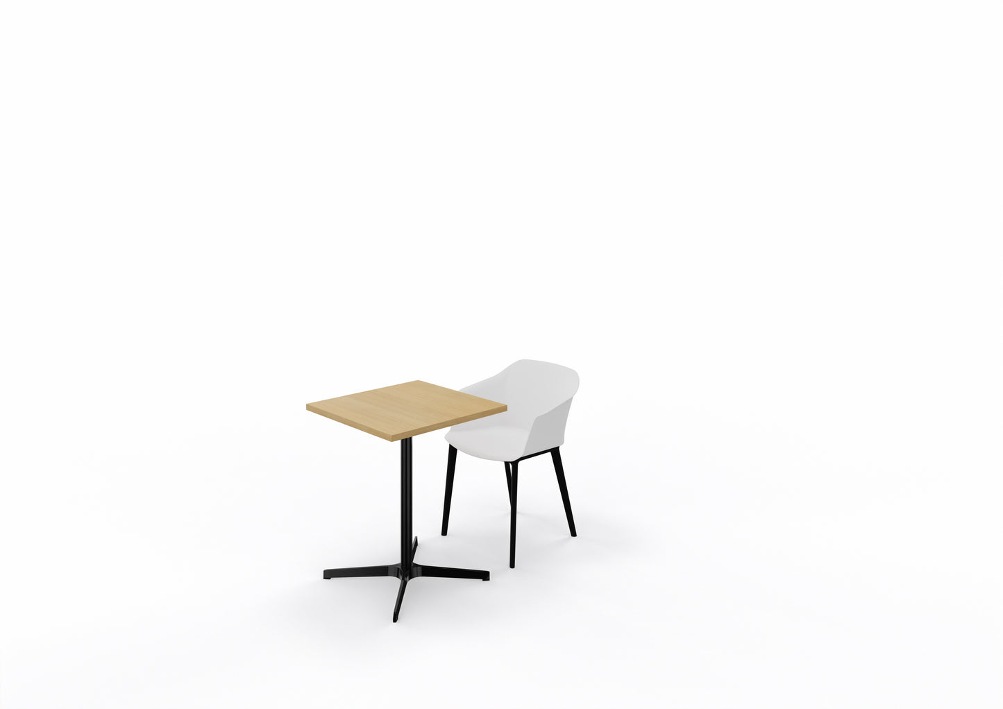 Table carrée 70x70 cm -chene naturel