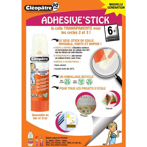 Colle transparente 8g - adhésion forte et rapide