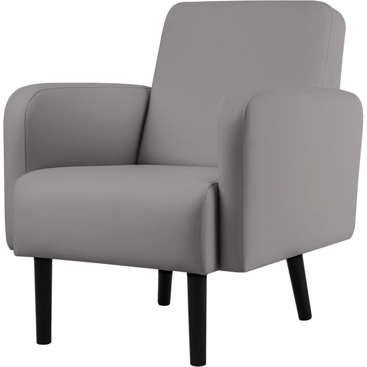 Fauteuil lisboa simili-cuir gris