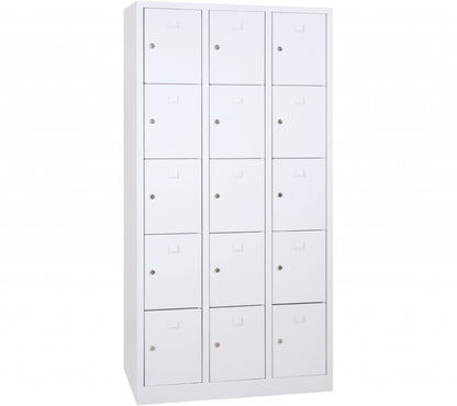 Vestiaire monobloc 3 colonnes 15 cases
