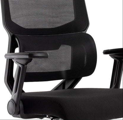 Fauteuil Ergonomique Q-Connect Lucca Noir avec Accoudoirs 4D