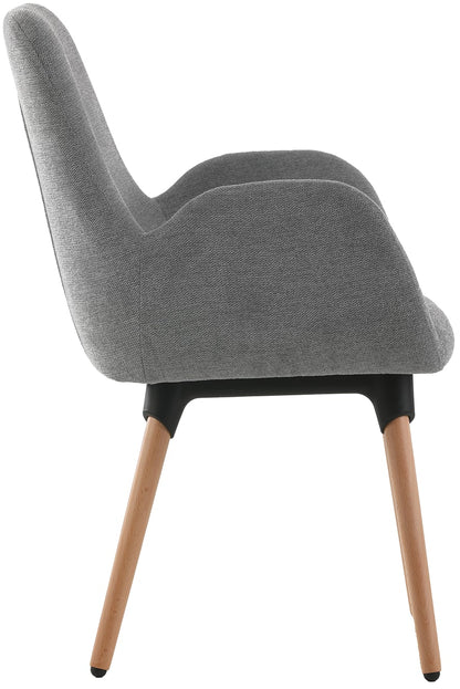 Fauteuil Officepro Seating Shineo Gris avec Pieds Bois