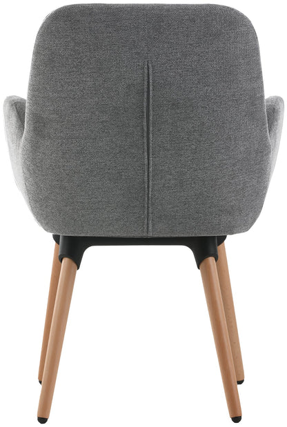 Fauteuil Officepro Seating Shineo Gris avec Pieds Bois