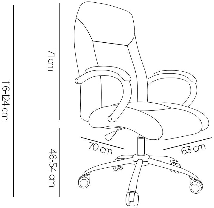 Fauteuil Direction Q-Connect Verona Marron Simili Cuir