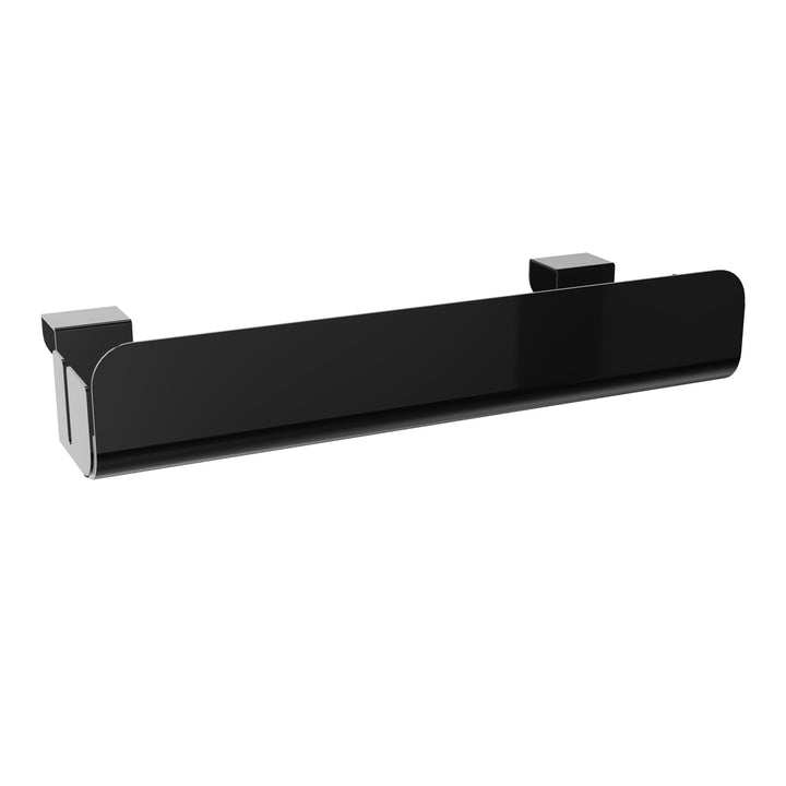 Support métal  noir pour boitier prises -L. 38,2 cm x H. 7,1 cm x P. 10,7 cm