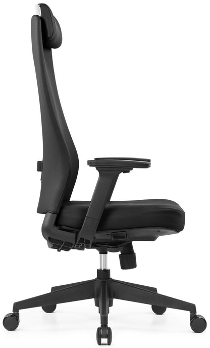Fauteuil cuir direction lys noir
