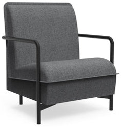 Fauteuil Lounge Anouk - Confort Enveloppant Fixe - Gris chiné
