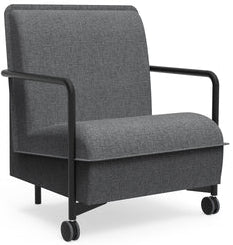 Fauteuil Lounge Gris - Confort et Élégance - Gris chiné - 1 place