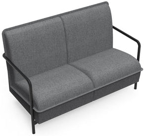 Canapé Lounge 2 Places - Confort et Design Contemporain - Gris chiné