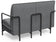 Canapé Lounge 2 Places - Confort et Design Contemporain - Gris chiné