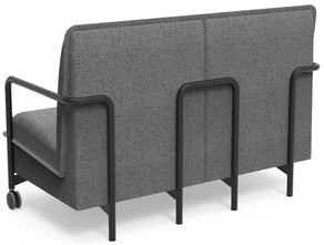 Canapé Lounge Gris - Confort et Élégance - Gris chiné - 2 places