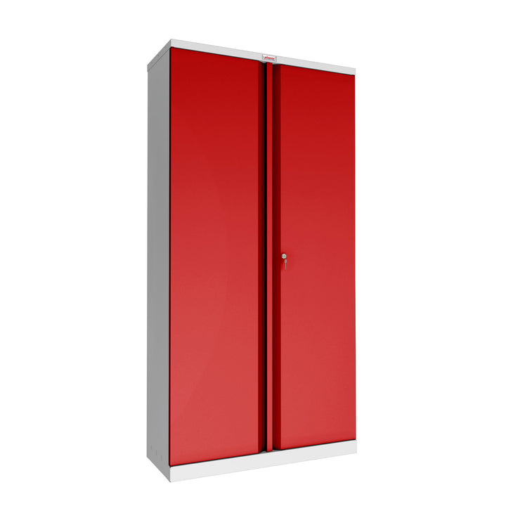 Armoire haute metal 190cm -portes rouge