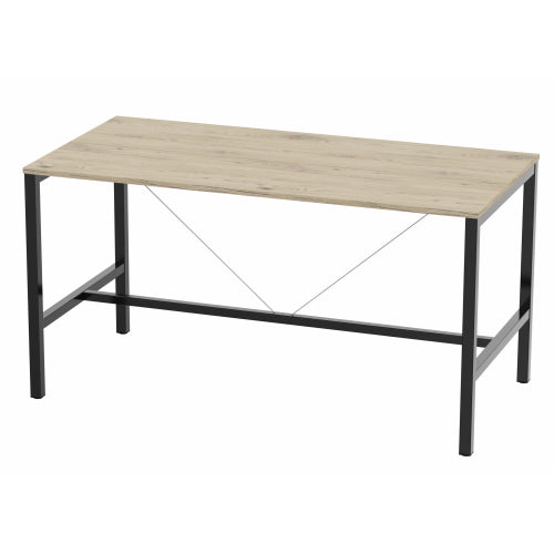 Table de réunion 200x100 version haute  chene Brunswick /noir
