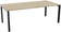 Table de réunion 200x100 cm - Chêne brunswick / Pieds noir